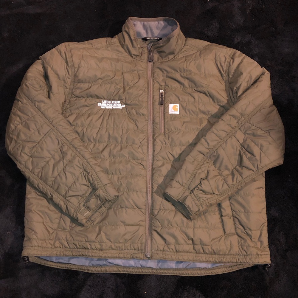 Carhartt Men’s Olive Green Quilted Puffer Jacket